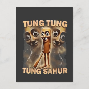 Cartes Pour Fêtes Annuelles Tung tung sahur Brainrot Meme