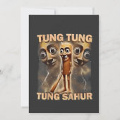 Cartes Pour Fêtes Annuelles Tung tung sahur Brainrot Meme (Devant)
