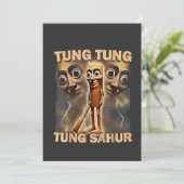 Cartes Pour Fêtes Annuelles Tung tung sahur Brainrot Meme (Debout devant)