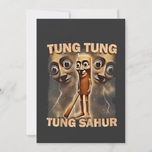 Cartes Pour Fêtes Annuelles Tung tung sahur Brainrot Meme