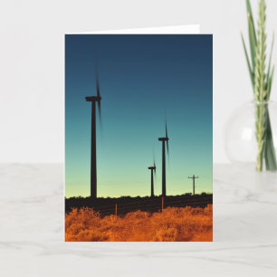 Cartes Pour Fêtes Annuelles Turbine éolienne dans l'est de l'Ouest