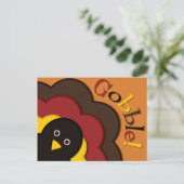 Cartes Pour Fêtes Annuelles Turc caché de Thanksgiving (Debout devant)