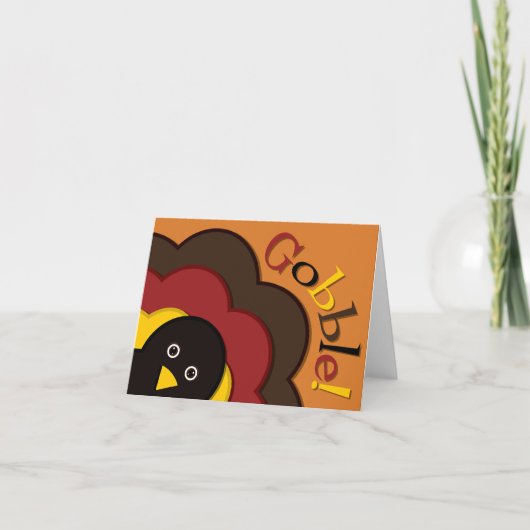 Cartes Pour Fêtes Annuelles Turc caché de Thanksgiving (Devant)