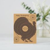 Cartes Pour Fêtes Annuelles Turkey Target Thanksgiving Postcard (Debout devant)