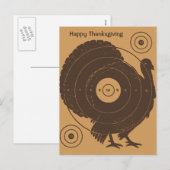 Cartes Pour Fêtes Annuelles Turkey Target Thanksgiving Postcard (Devant / Derrière)