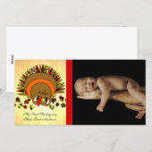 Cartes Pour Fêtes Annuelles Turquie mignonne (Devant / Derrière)