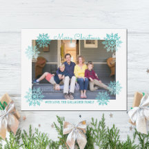 Turquoise Shimmerger Chic Snowflake photo de vacan