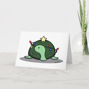 Cartes Pour Fêtes Annuelles Turtle de fête d'hiver