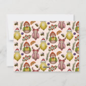 Cartes Pour Fêtes Annuelles Tweeting de saison - Whimsical Bird Holiday Card (Dos)