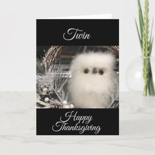 CARTES POUR FÊTES ANNUELLES ***TWIN*** UN TRÈS BON THANKSGIVING POUR "VOUS"
