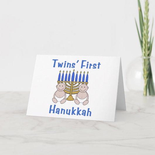 Cartes Pour Fêtes Annuelles Twins First Hanoukka (Devant)