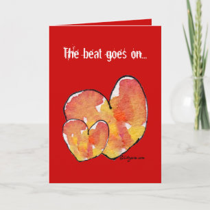 Cartes Pour Fêtes Annuelles Two Hearts Love Card