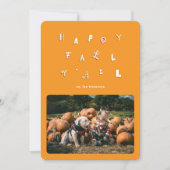 Cartes Pour Fêtes Annuelles Type de fête Orange Photo Happy Fall Y'all (Devant)