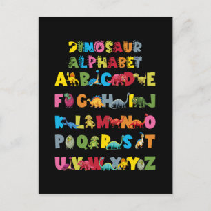 Cartes Pour Fêtes Annuelles Types De Dinosaures Alphabet ABC