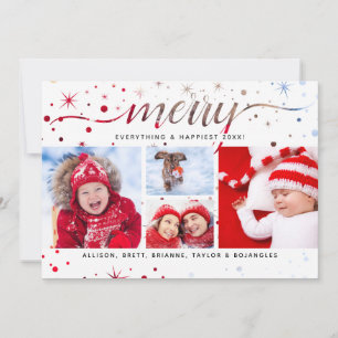 Cartes Pour Fêtes Annuelles Typographie assortie aux couleurs MERRY Everything