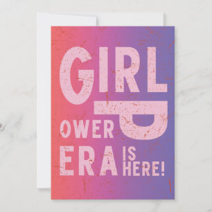 Cartes Pour Fêtes Annuelles Typographie Audacieuse Moderne Girl Power 8 mars