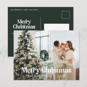 Cartes Pour Fêtes Annuelles Typographie botanique à l'aquarelle élégante moder