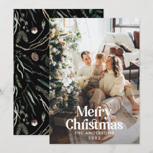 Cartes Pour Fêtes Annuelles Typographie botanique moderne et élégante