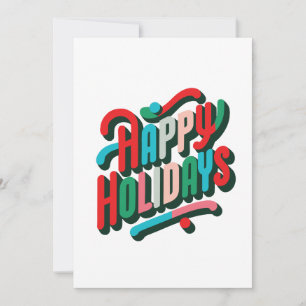 Cartes Pour Fêtes Annuelles Typographie colorée joyeuse Joyeuses fêtes