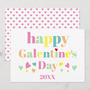 Cartes Pour Fêtes Annuelles Typographie colorée Joyuse Galentines Day