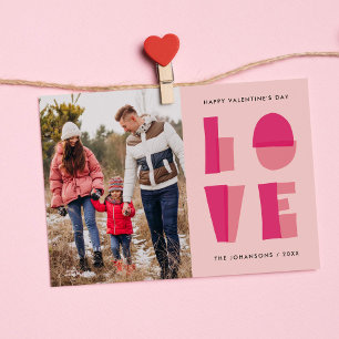 Cartes Pour Fêtes Annuelles Typographie d'amour moderne Saint Valentin Photo