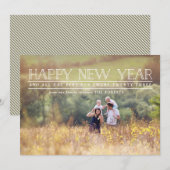 Cartes Pour Fêtes Annuelles Typographie de la nouvelle année (Devant / Derrière)