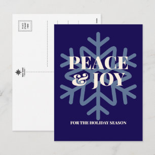 Cartes Pour Fêtes Annuelles Typographie de la paix et de la joie pour la saiso