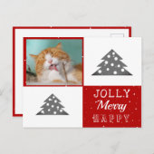 Cartes Pour Fêtes Annuelles Typographie de l'animal de compagnie de chats mign (Devant / Derrière)