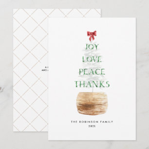Cartes Pour Fêtes Annuelles Typographie de l'arbre de Noël du Boho tendance Ro