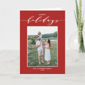 Cartes Pour Fêtes Annuelles Typographie de mélange moderne rouge Joyeuses Fête (Devant)