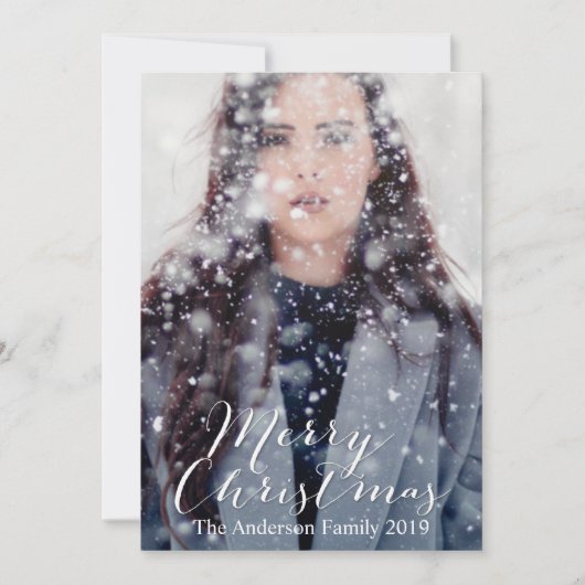 Cartes Pour Fêtes Annuelles Typographie de Noël Joyeuse personnalisable (Devant)