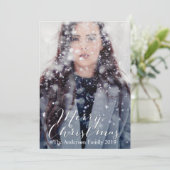 Cartes Pour Fêtes Annuelles Typographie de Noël Joyeuse personnalisable (Debout devant)