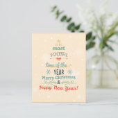 Cartes Pour Fêtes Annuelles Typographie de Noël stylé (Debout devant)