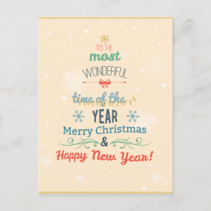 Cartes Pour Fêtes Annuelles Typographie de Noël stylé