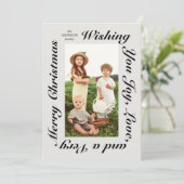 Cartes Pour Fêtes Annuelles Typographie de script élégant boho Photo (Debout devant)