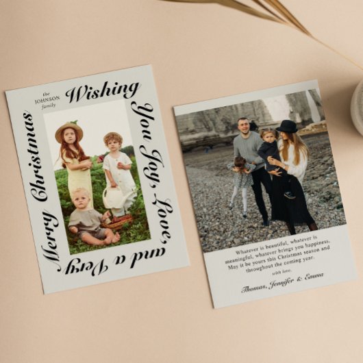 Cartes Pour Fêtes Annuelles Typographie de script élégant boho Photo