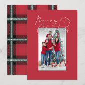 Cartes Pour Fêtes Annuelles Typographie de script moderne 1 photo Noël (Devant / Derrière)