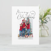 Cartes Pour Fêtes Annuelles Typographie de script moderne 1 photo Noël (Debout devant)
