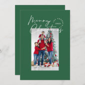 Cartes Pour Fêtes Annuelles Typographie de script moderne 1 photo Noël (Devant / Derrière)