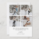 Cartes Pour Fêtes Annuelles Typographie de script photo ovale Simple Noël (Dos)