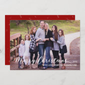 Cartes Pour Fêtes Annuelles Typographie de script simple et moderne Joyeux Noë (Devant / Derrière)