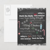 Cartes Pour Fêtes Annuelles Typographie des citations de Noël (Devant / Derrière)