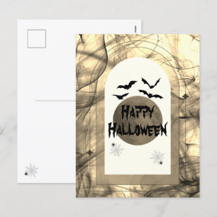 Cartes Pour Fêtes Annuelles Typographie Éffrayante moderne Noire chauve Hallow