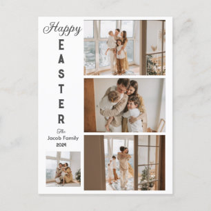 Cartes Pour Fêtes Annuelles Typographie élégante Pâques Famille photo collage