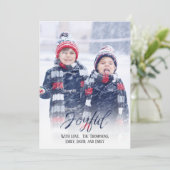 Cartes Pour Fêtes Annuelles Typographie Élégante Simple Joyeuse Photo Overlay (Debout devant)