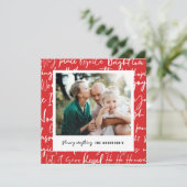 Cartes Pour Fêtes Annuelles Typographie graphique audacieuse moderne photo de  (Debout devant)