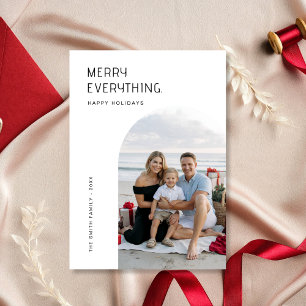 Cartes Pour Fêtes Annuelles Typographie Merry Tout Plage Famille Noël