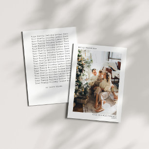 Cartes Pour Fêtes Annuelles Typographie Minimaliste Joyeux Noël Photo Lettre