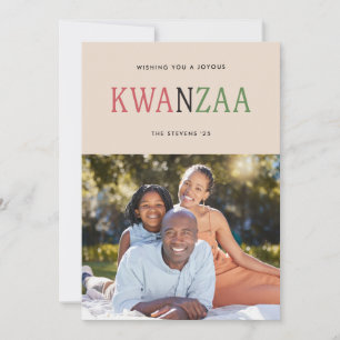 Cartes Pour Fêtes Annuelles Typographie moderne de Kwanzaa 1-Photo