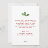 Cartes Pour Fêtes Annuelles Typographie moderne de Noël Joyeuse et brillante (Dos)